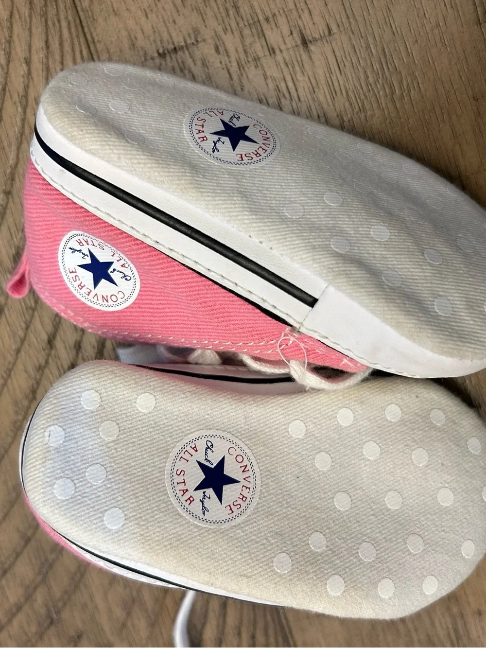 Size 2 toddler Converse Pink Sneakers with White Laces